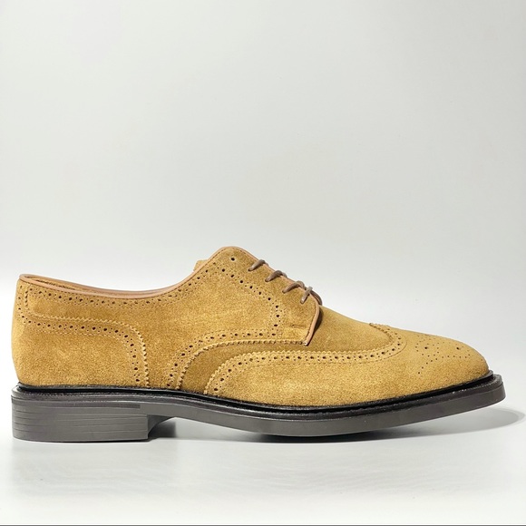 Polo Ralph Lauren Mens Asher Wingtip Oxford Suede Leather Dress Shoes - Picture 9 of 11